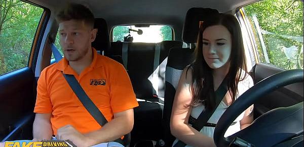  Fake Driving School Teen Learner Little Eliss Has Serious Blowjob Skills